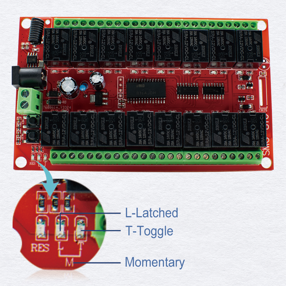 Rf 433Mhz Module - 16CH 433MHz RF Wireless Remote Control