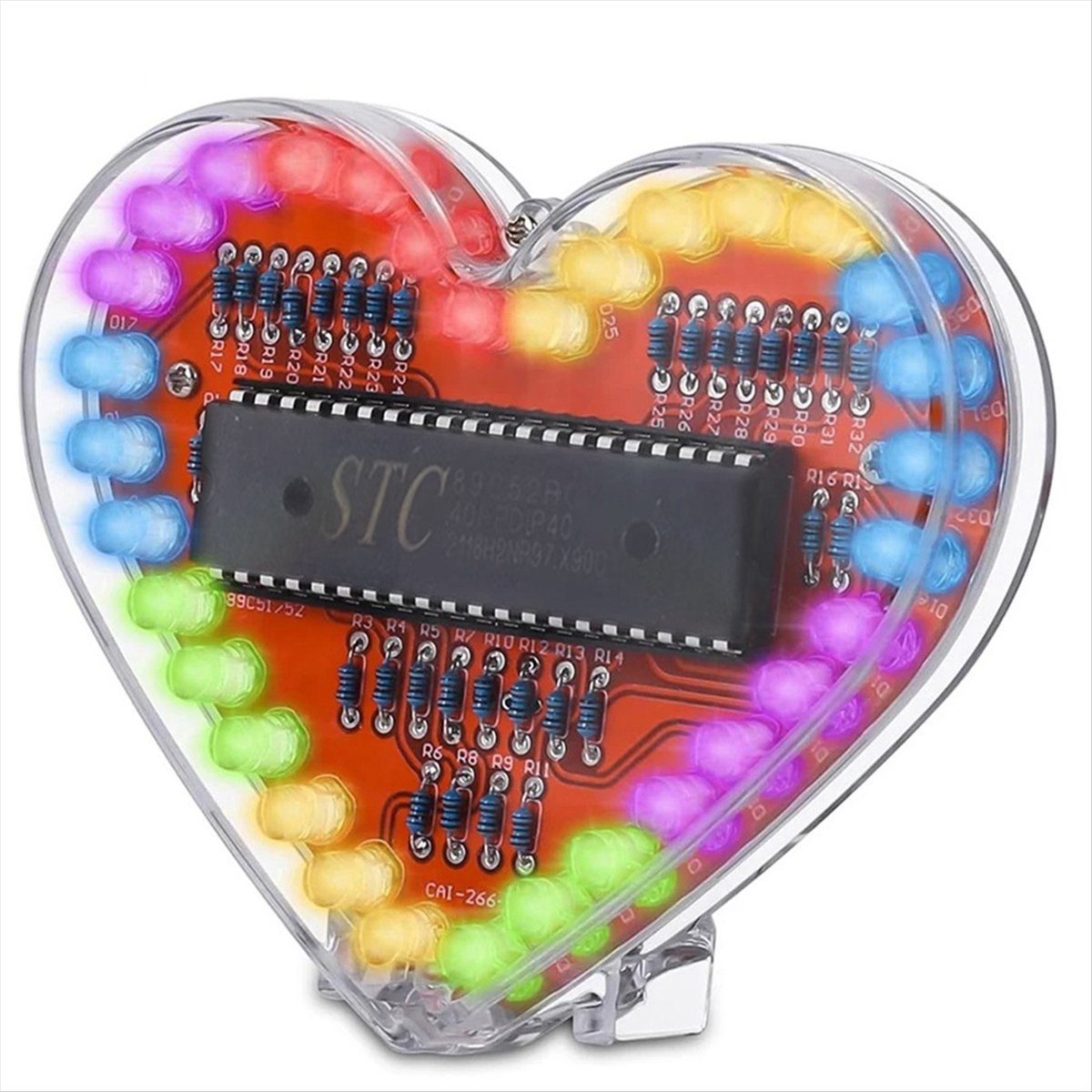 REST Heart Shaped RGB LED Flas - đánh giá và giá Diy Electronics Projects For Students