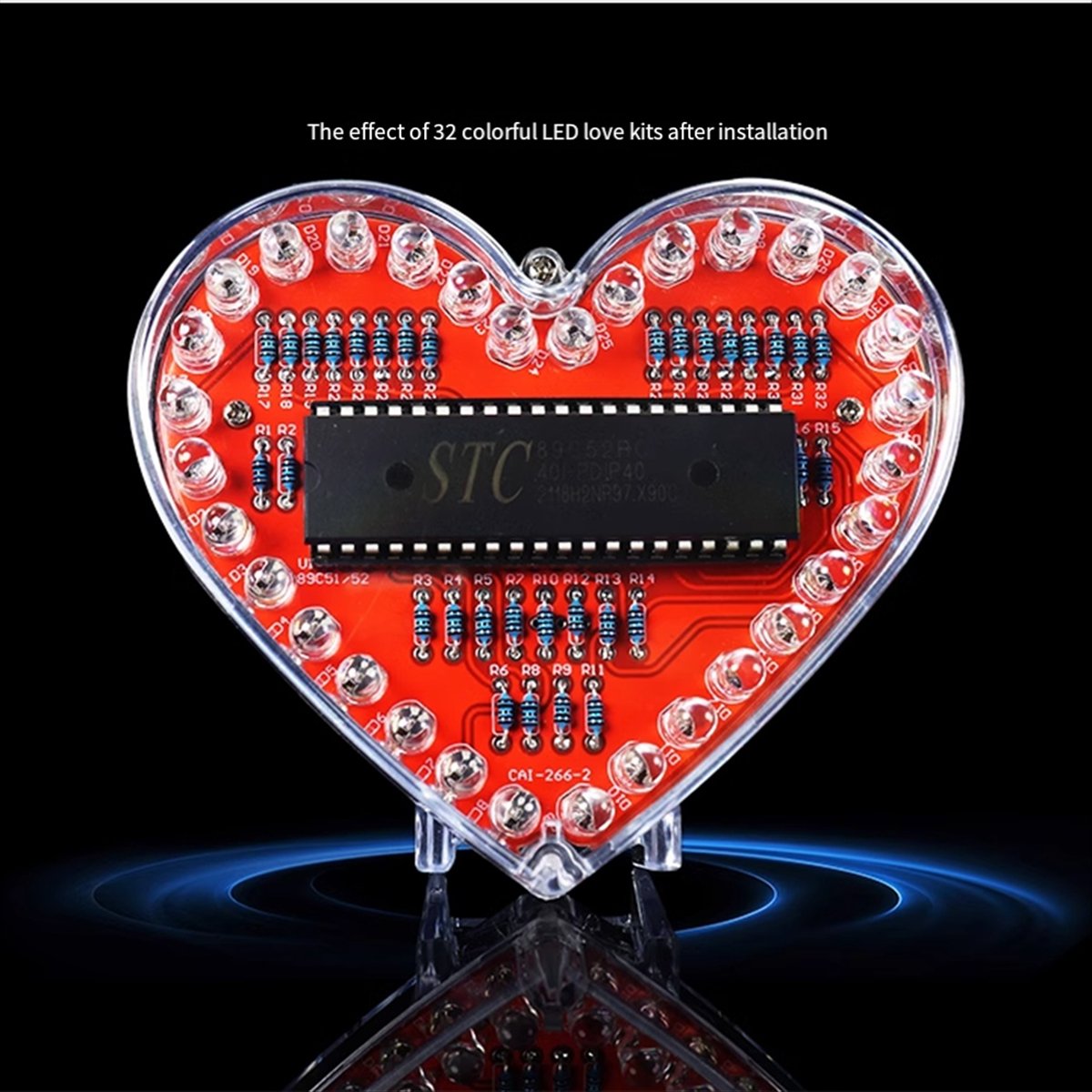 REST Heart Shaped RGB LED Flas - đánh giá và giá Diy Electronics Projects For Students