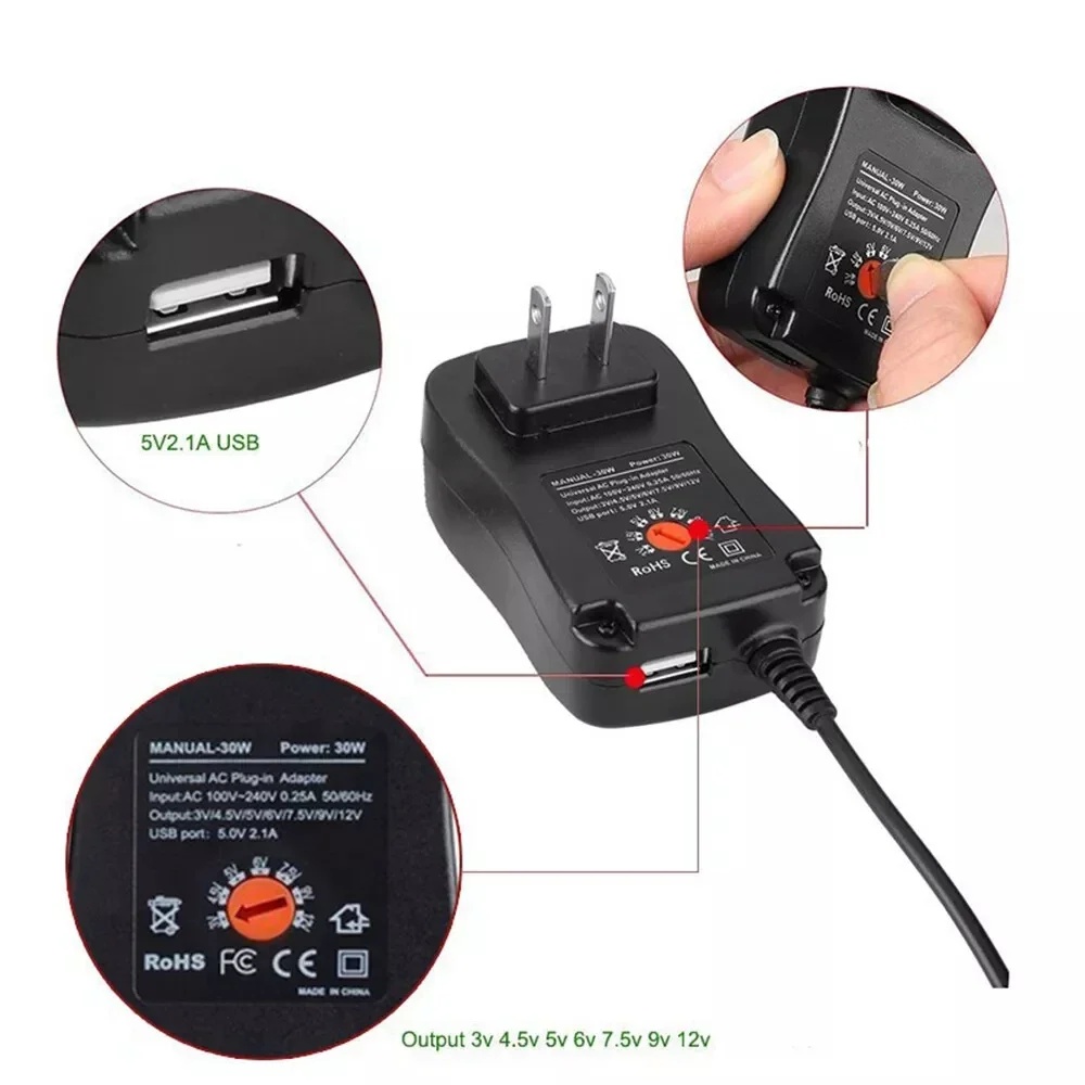30W Universal Power Adapter Ad - đánh giá và giá Dc Power Supply Variable