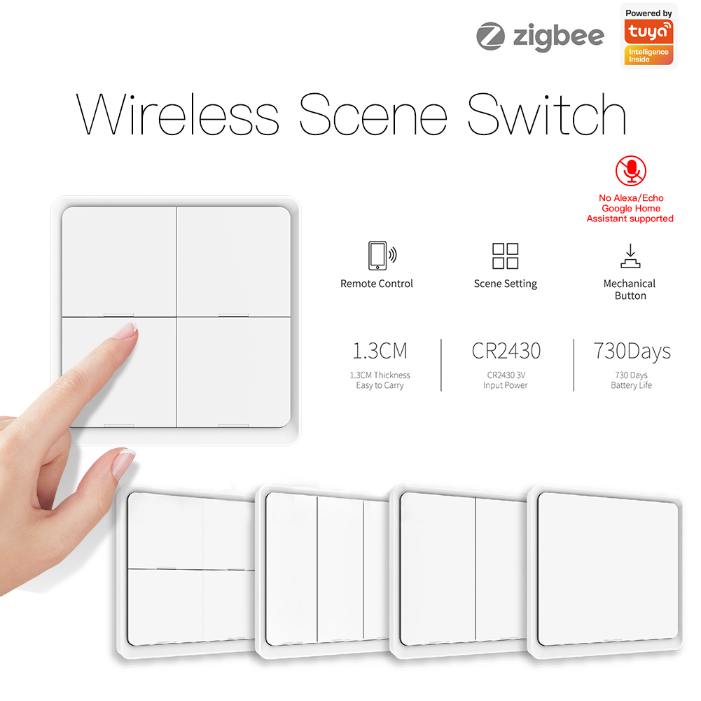 MOES ZigBee Wireless 12 Scene  - đánh giá và giá Diy Electronics Button