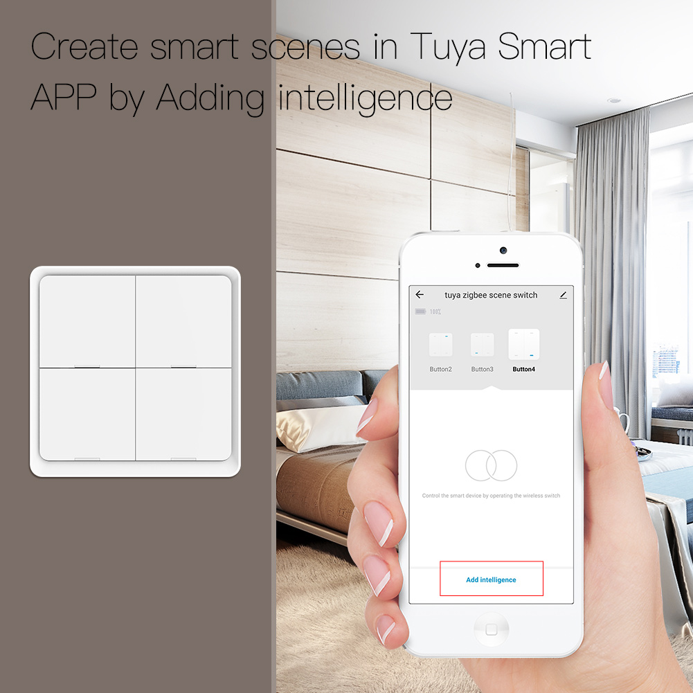 MOES ZigBee Wireless 12 Scene  - đánh giá và giá Diy Electronics Button