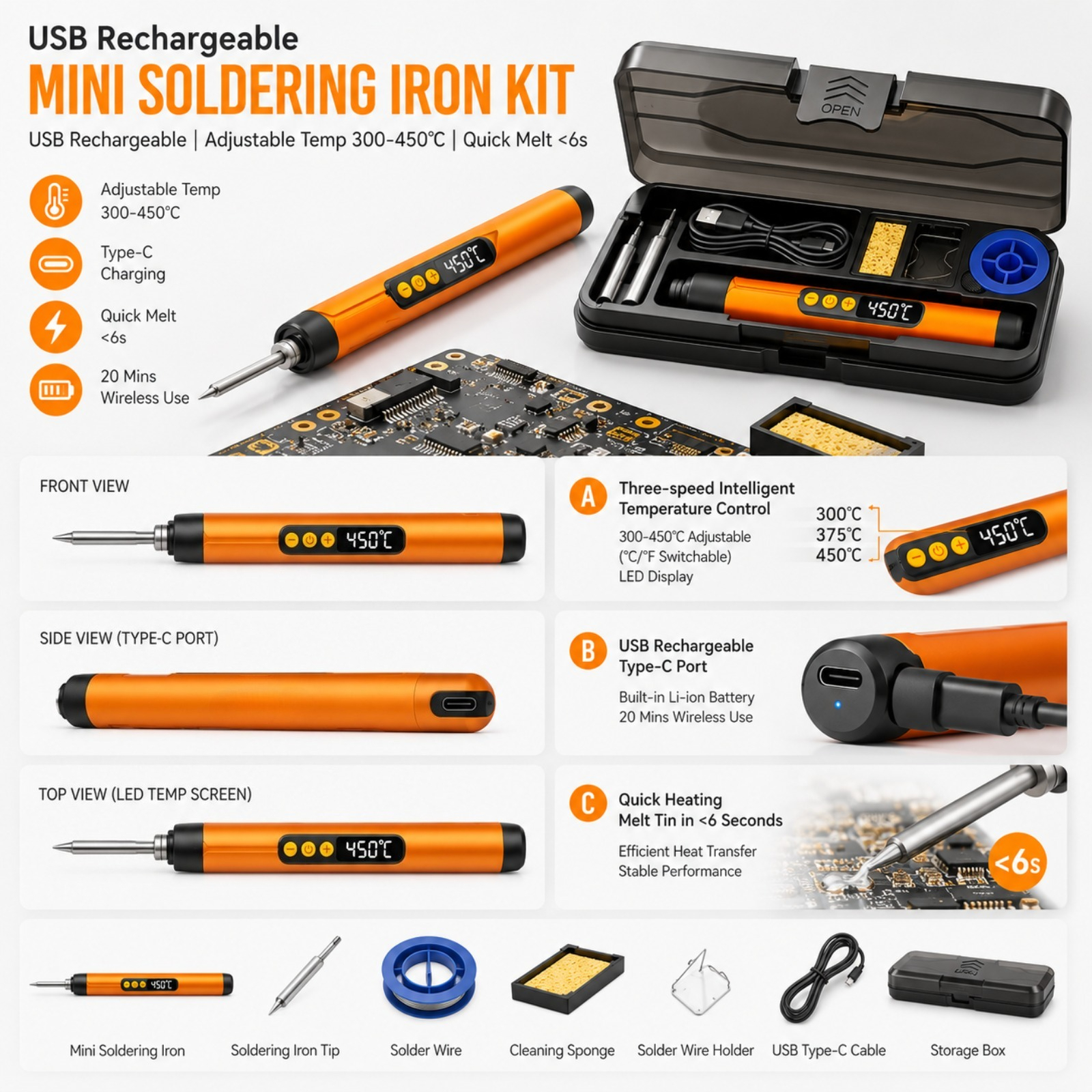Precision Rechargeable Mini So - đánh giá và giá Diy Electronics Bench