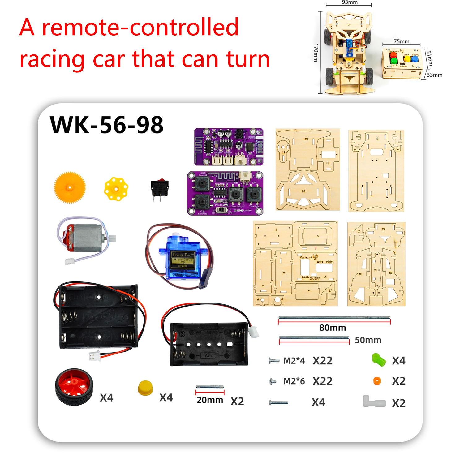 DIY Remote Control Steering Ca - đánh giá và giá Diy Electronics Projects For Students