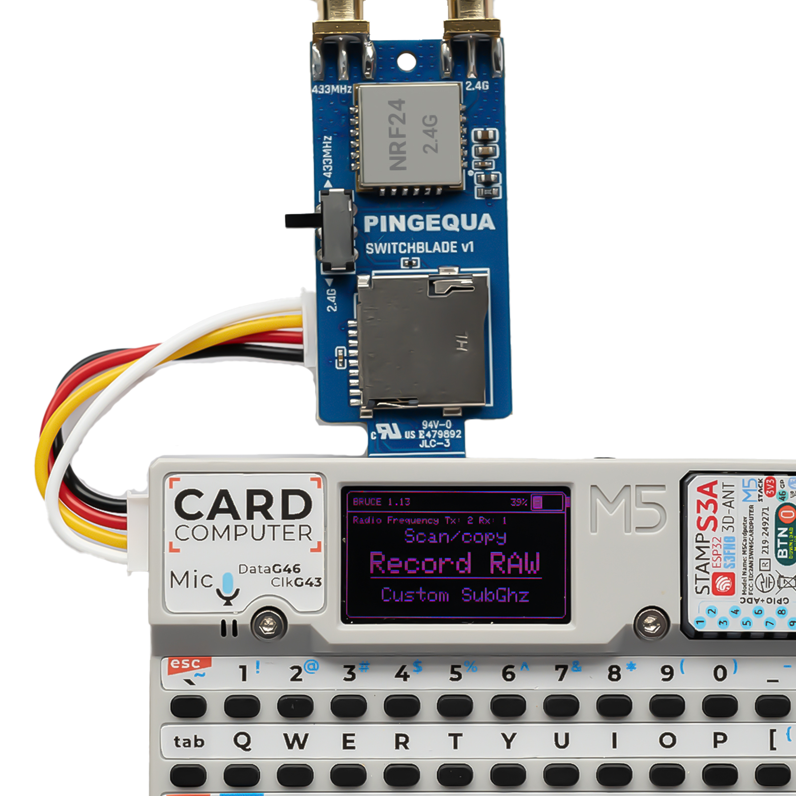 M5stack CardPuter CC1101 NRF24 - đánh giá và giá Rf 433Mhz Module