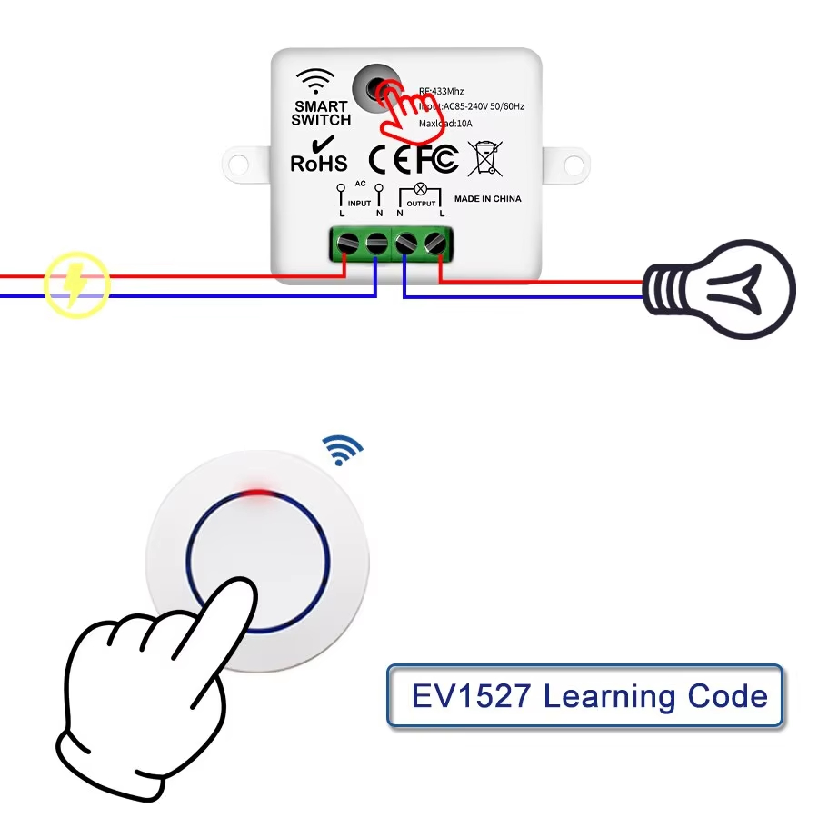 RF 433MHz Wireless Remote Cont - đánh giá và giá Diy Electronics Button