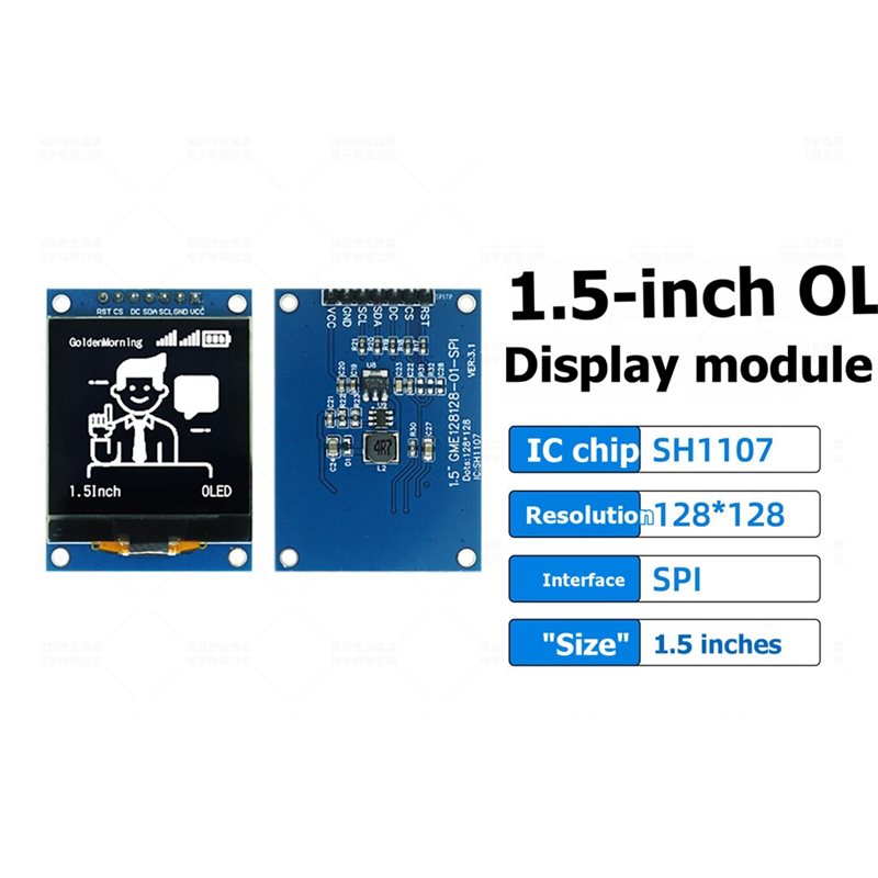 SH1107 1.5-Inch OLED LCD Scree - đánh giá và giá Oled Display Module