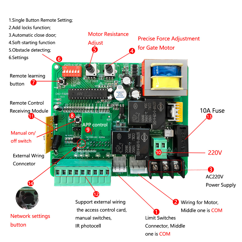 220V-230V AC Sliding Gate Moto - đánh giá và giá Diy Electronics Button