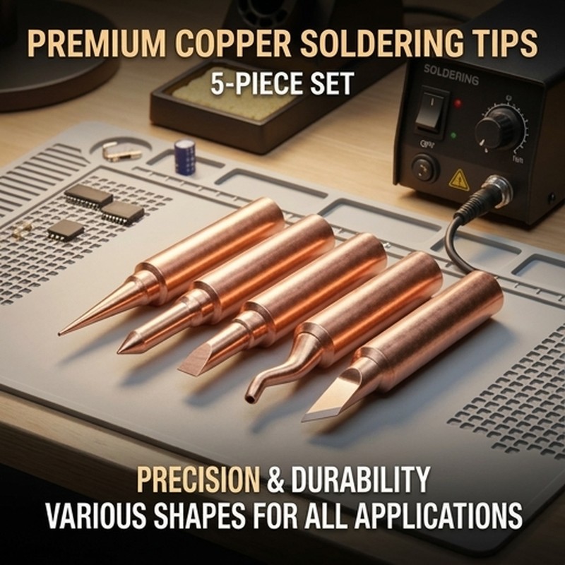900M Soldering Iron Tip Set 5P - đánh giá và giá Diy Electronics Bench