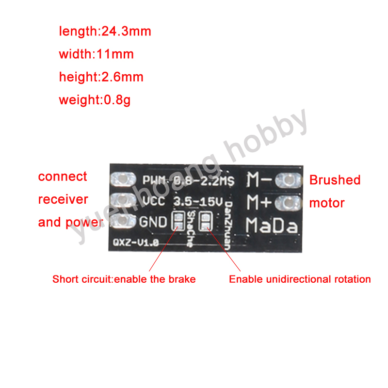 1PC 3.5-15V Brush ESC Two-way  - đánh giá và giá Diy Electronics Motor