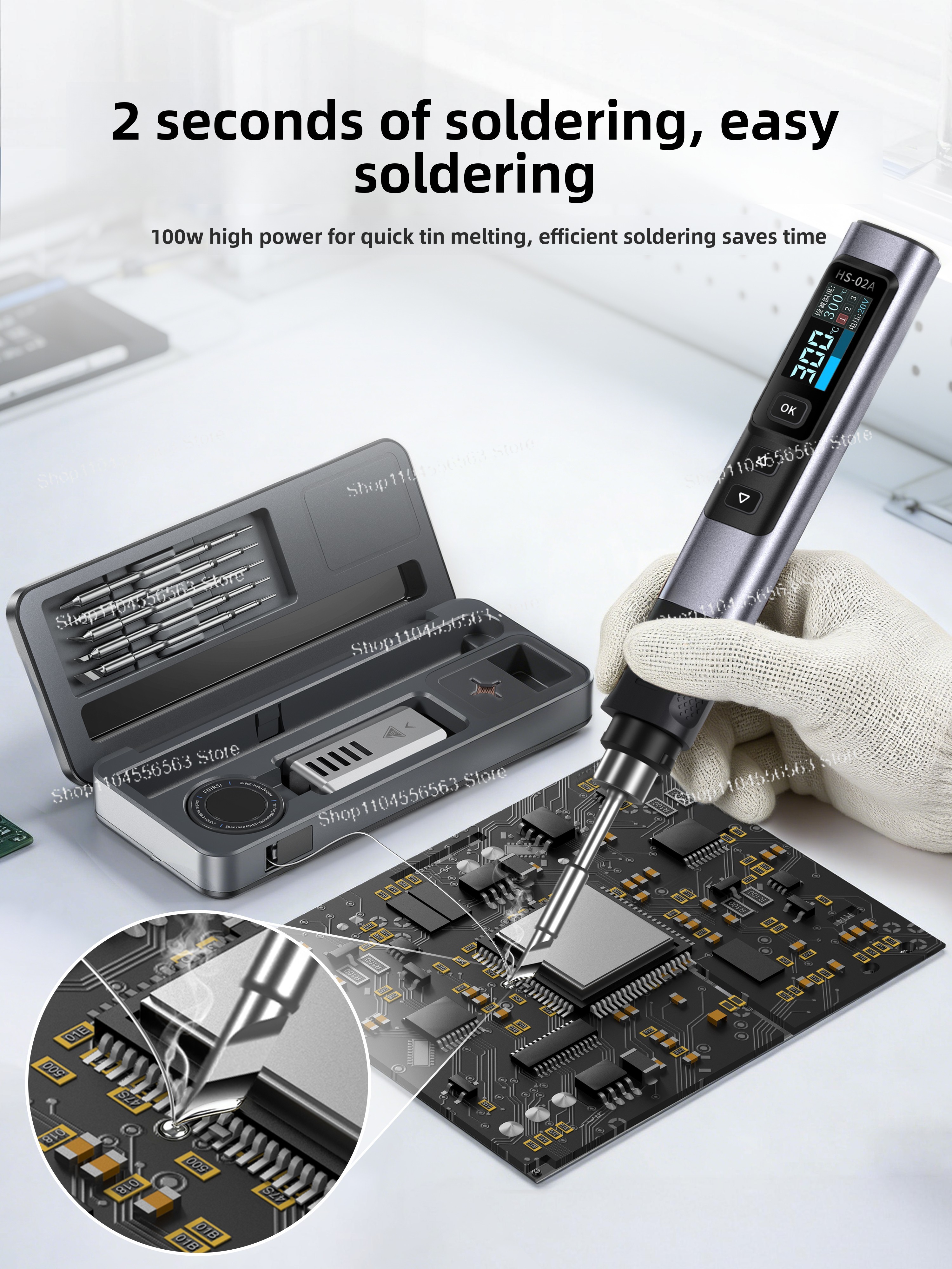Smart Soldering Iron Kit HS02  - đánh giá và giá Diy Electronics Workstation