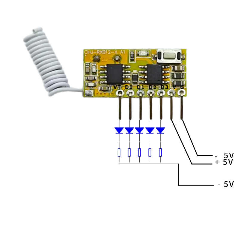 5V DC 4channel RF Receiver Tra - đánh giá và giá Rf 433Mhz Module