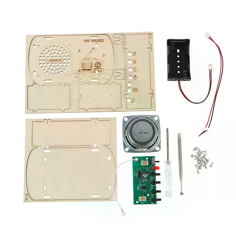DIY Wooden FM Radio Kit Vintag - đánh giá và giá Diy Electronics Projects For Students