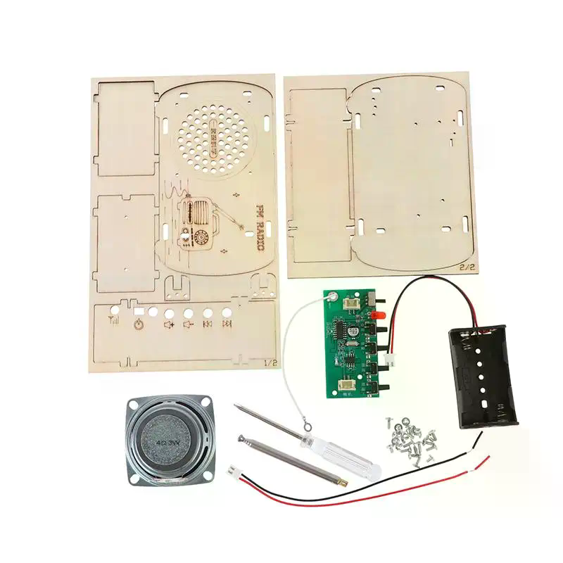 DIY Wooden FM Radio Kit Vintag - đánh giá và giá Diy Electronics Projects For Students