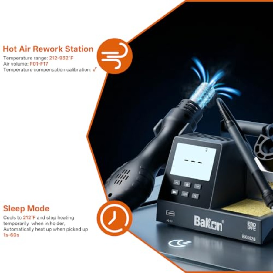 BK602S 2 in1 Soldering Iron Ho - đánh giá và giá Diy Electronics Workstation