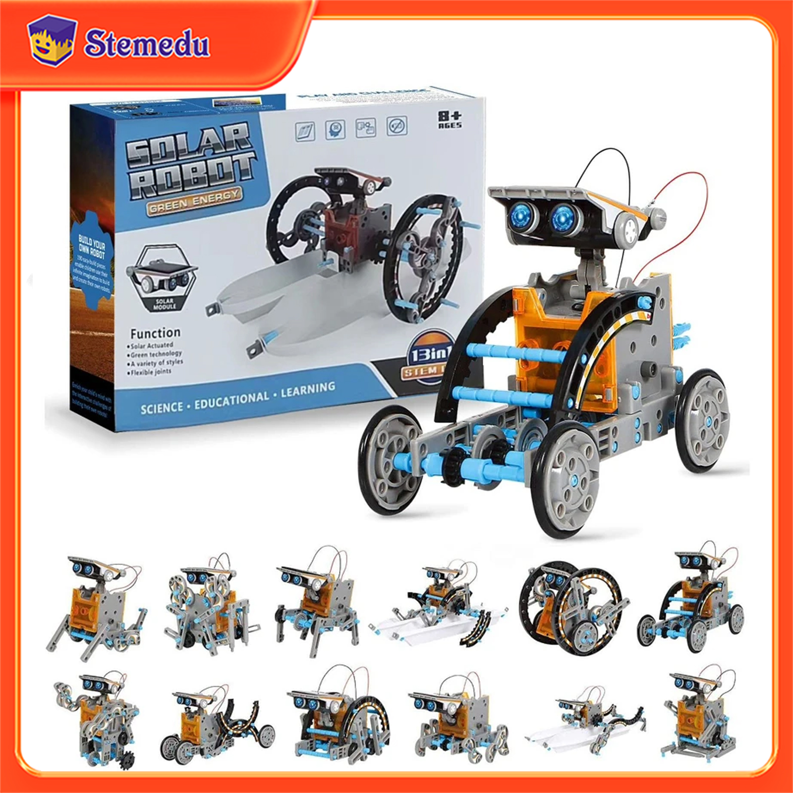 13 in 1 Solar Powered Robot Sc - đánh giá và giá Diy Electronics Toys